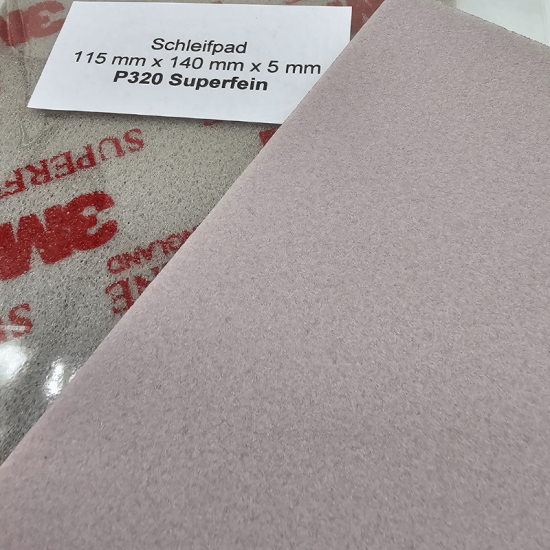 Schleifpad 3M P320 Superfein - 115mm x 140mm x 5mm